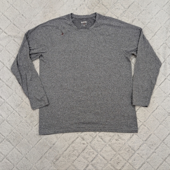 Rhone Shirt Mens XL Gray Heather Reign Long Sleeve Performance Training Regular - Picture 1 of 7